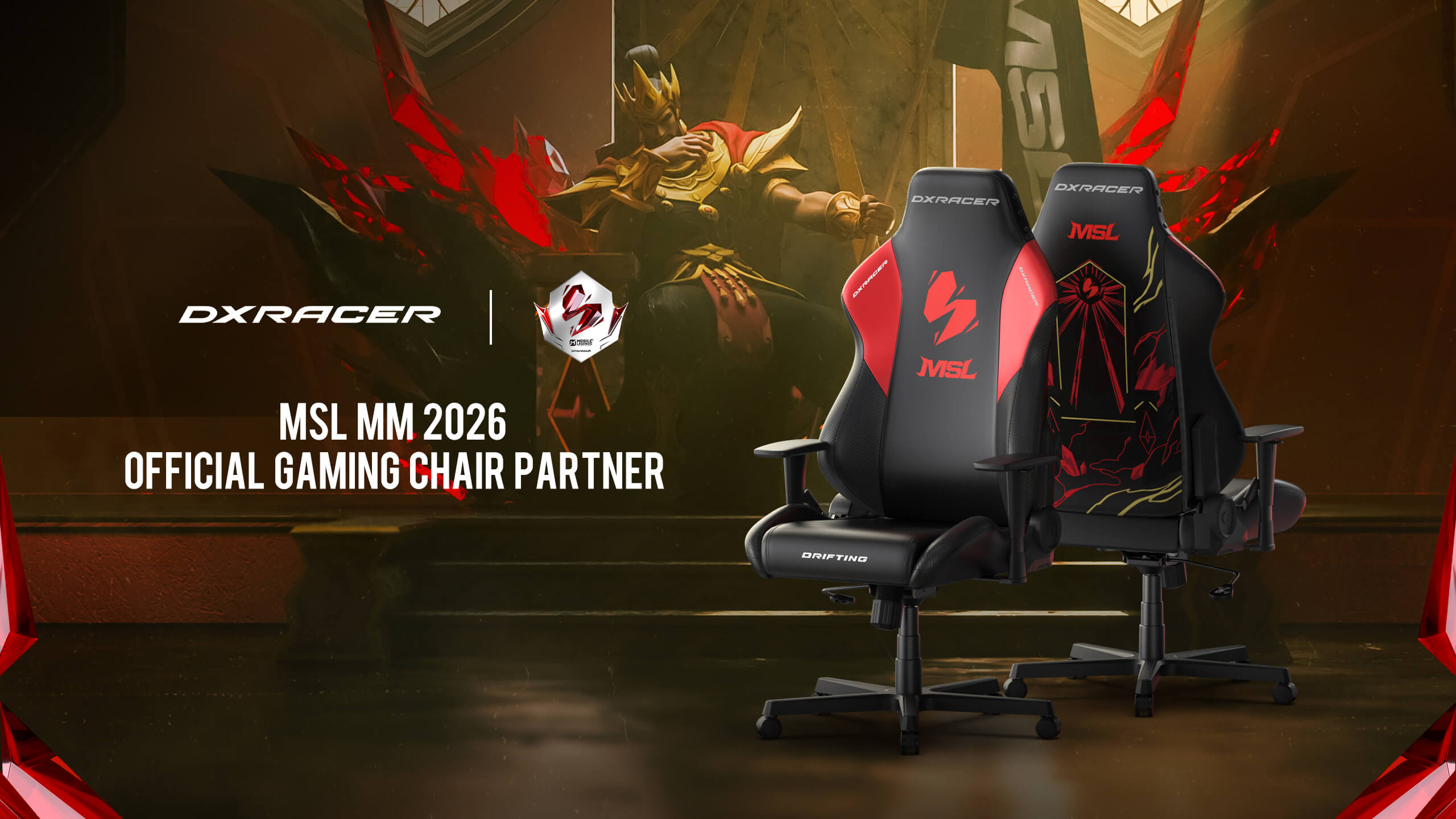 DXRacer Named Official Gaming Chair Partner of MSL Myanmar